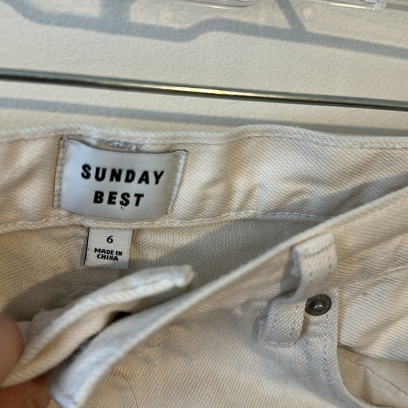 Sunday Best White Flare Jeans with Wide Leg - Picture 5 of 8